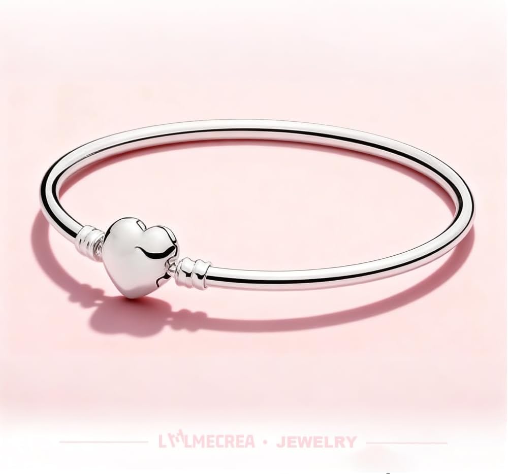 Detalle 2 de LMLMECREA Damen Charm-Armband aus 925er Sterling-Silber mit Rosegold-rundem Verschluss (Bettelarmband, zirkonia)