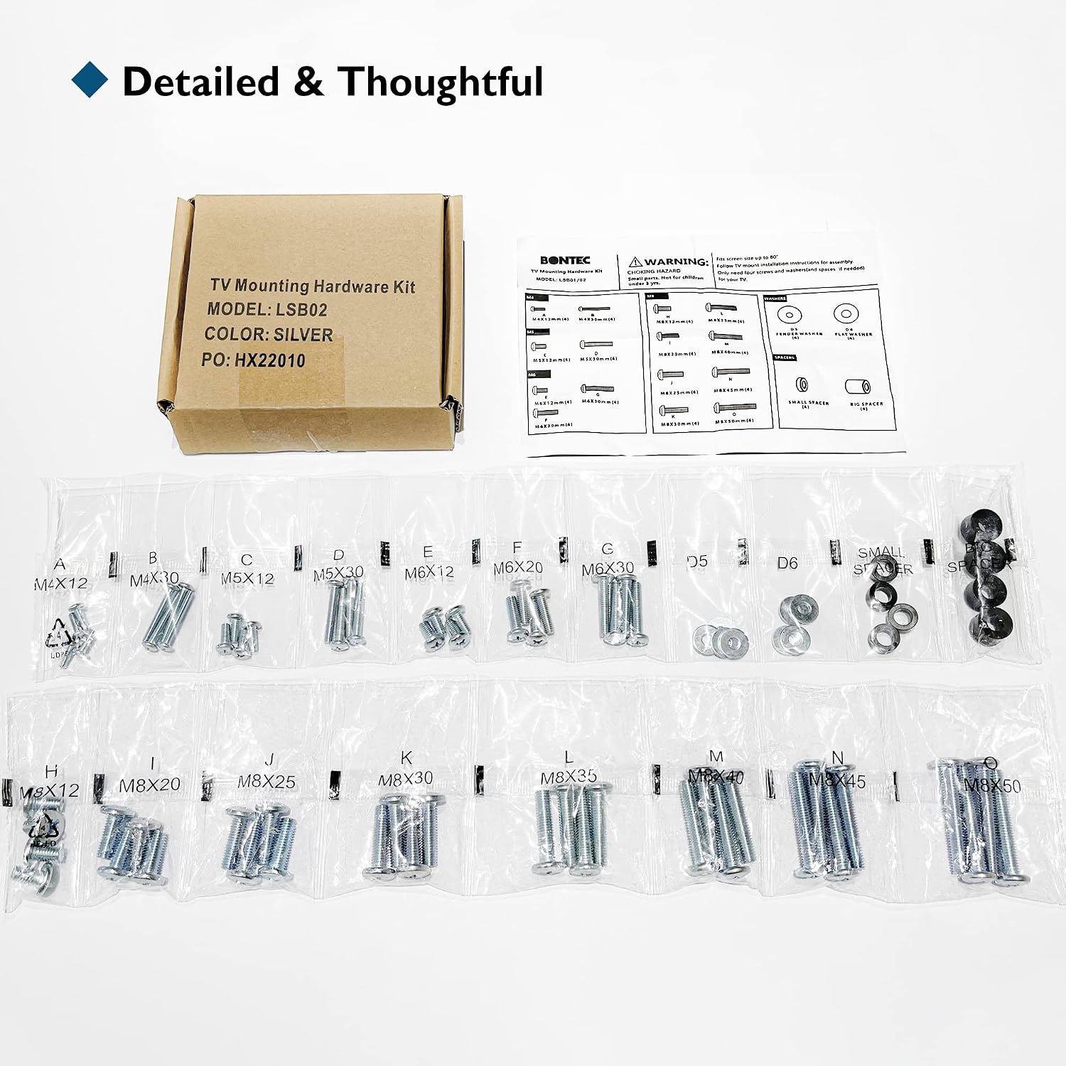 Thumbnail 6 de BONTEC Universal TV Mounting Hardware Kit 80