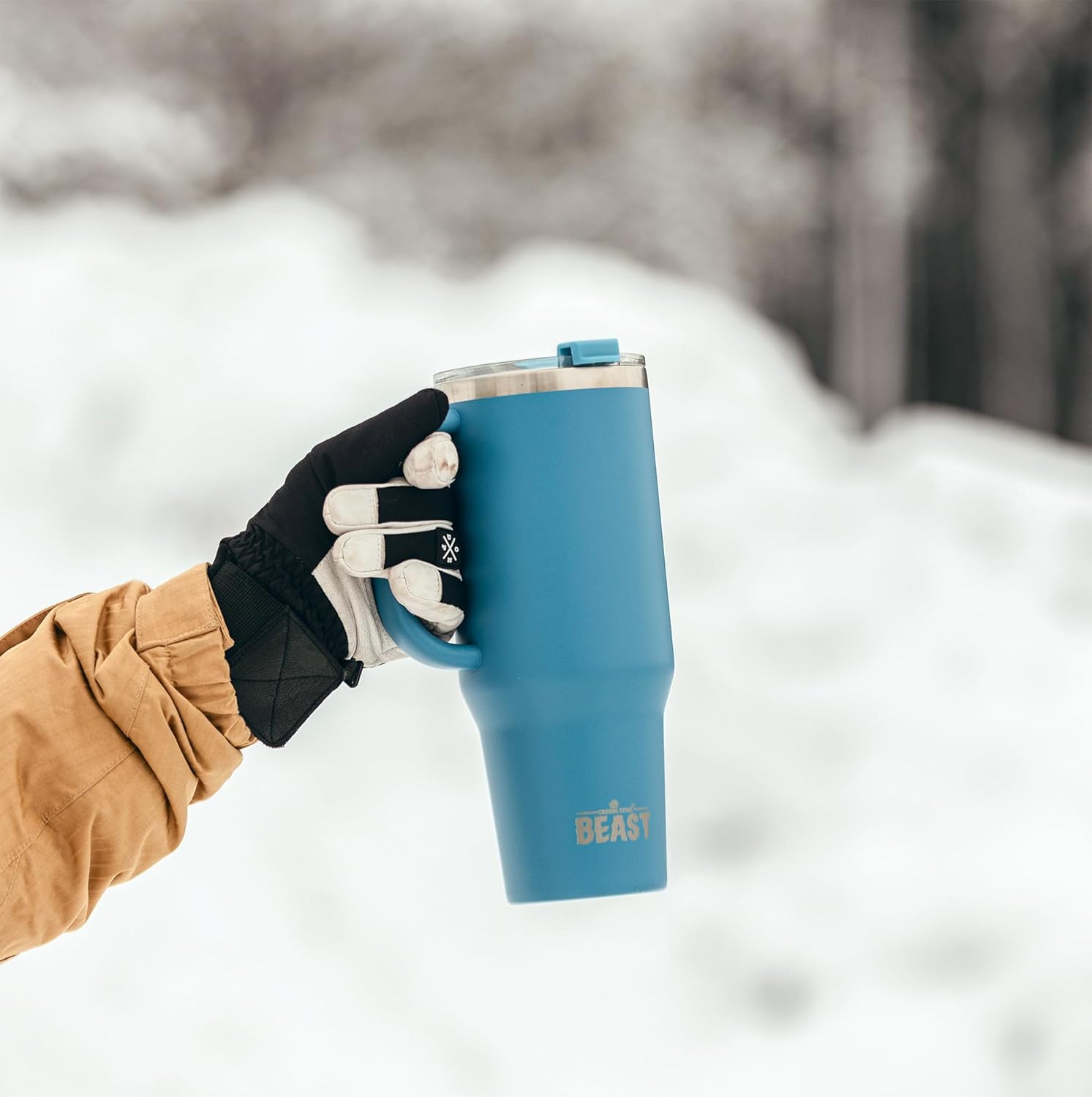 Thumbnail 6 de Beast Tumbler with Handle - 1300 ml (42 oz), Stormy Sky – Premium Stainless Steel Vacuum Insulated Cup