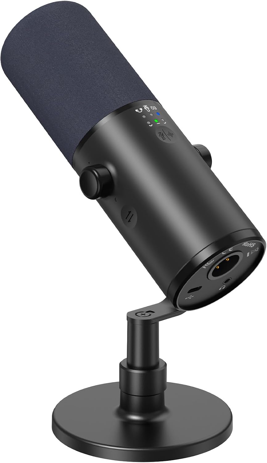 Detalle de TONOR TD510 Air Dynamic Gaming Microphone, USB/XLR, AI Noise Reduction