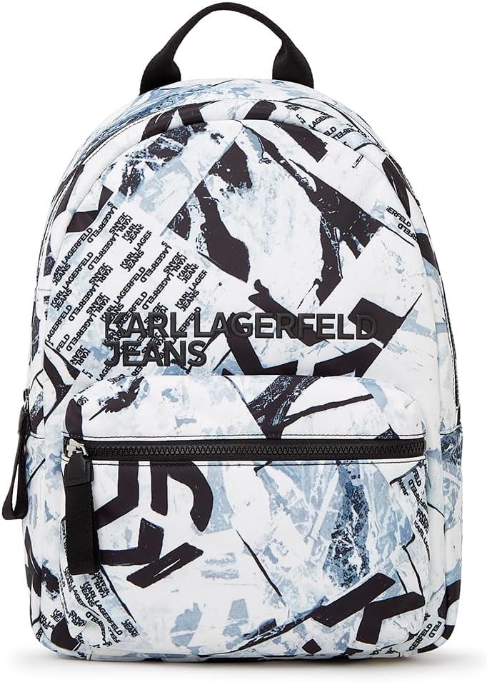 Detalle de Karl Lagerfeld Jeans Uomo Essential Nylon Back Pack Balsam – Zaino in nylon essenziale, stile e versatilità