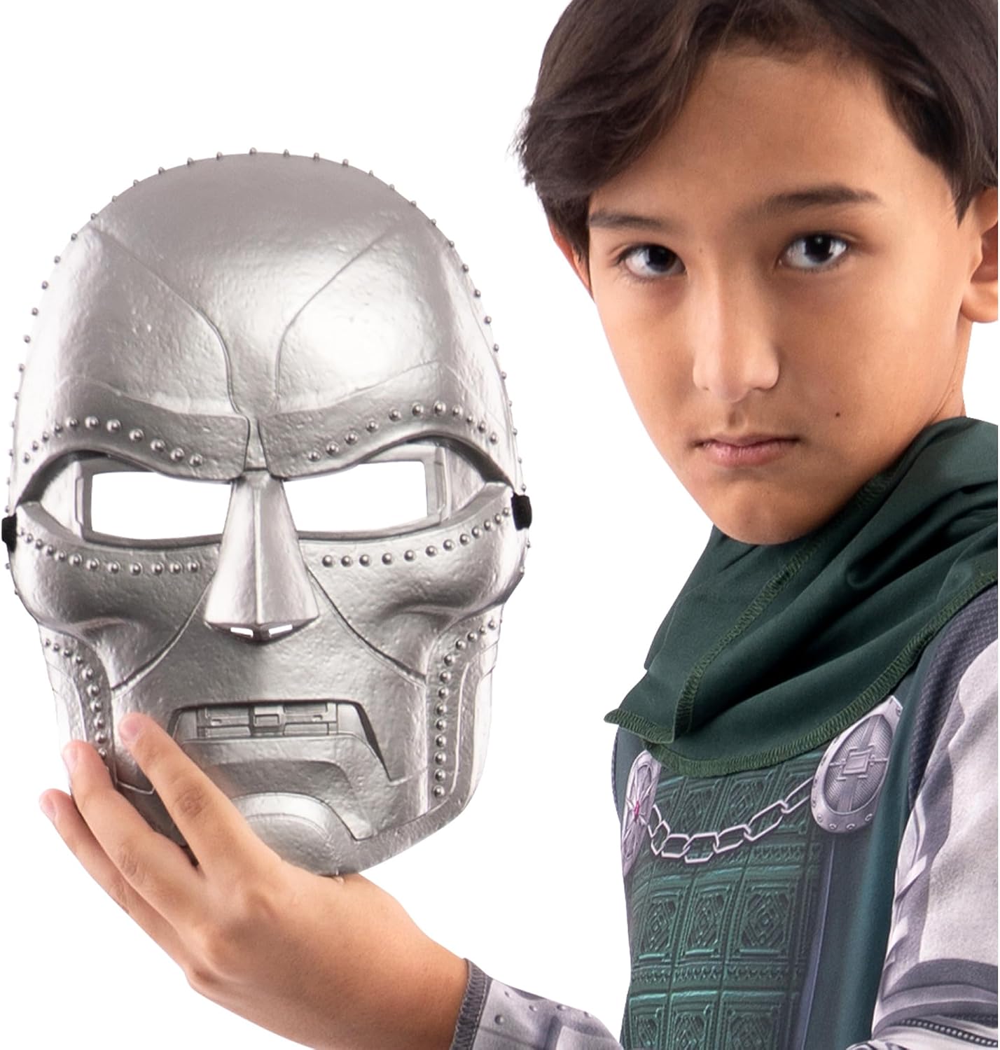 Detalle de MARVEL Doctor Doom Youth Costume with Printed Jumpsuit and Plastic Mask