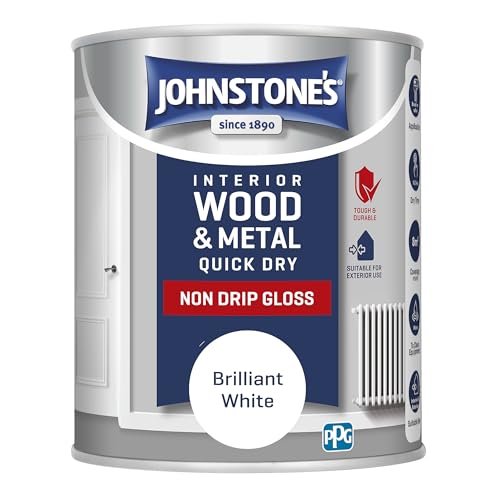 Detalle de Johnstone's Gloss Wood & Metal Paint – Brilliant White 750ml