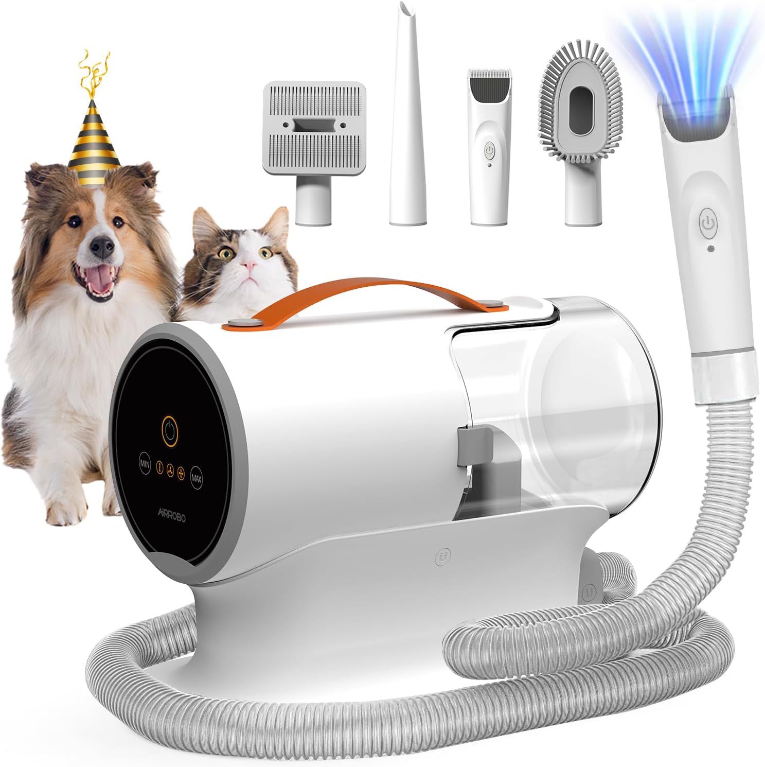 Detalle de AIRROBO PG100 Dog Grooming Vacuum 12000Pa 🐾