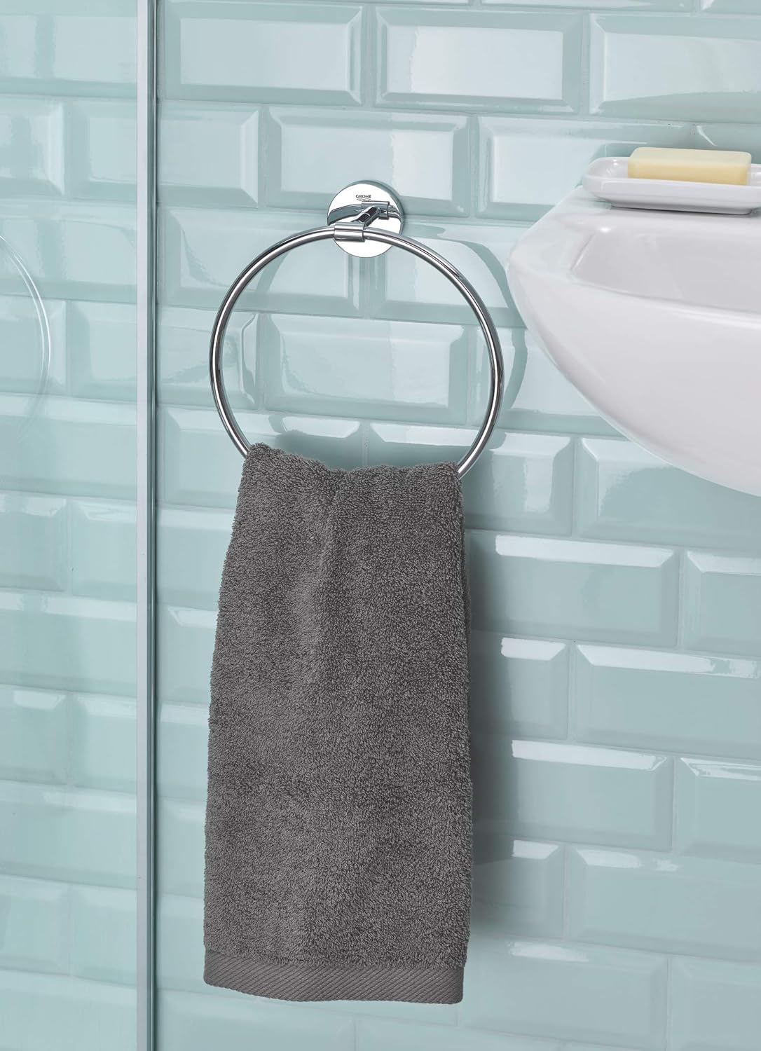 Detalle 2 de GROHE BauCosmopolitan Anneau porte-serviette Chrome