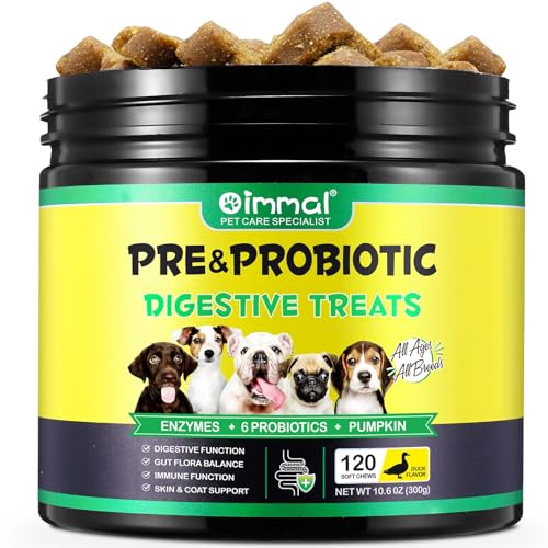 Detalle de Probióticos para perros genérico con enzimas digestivas (120 chew masticables)