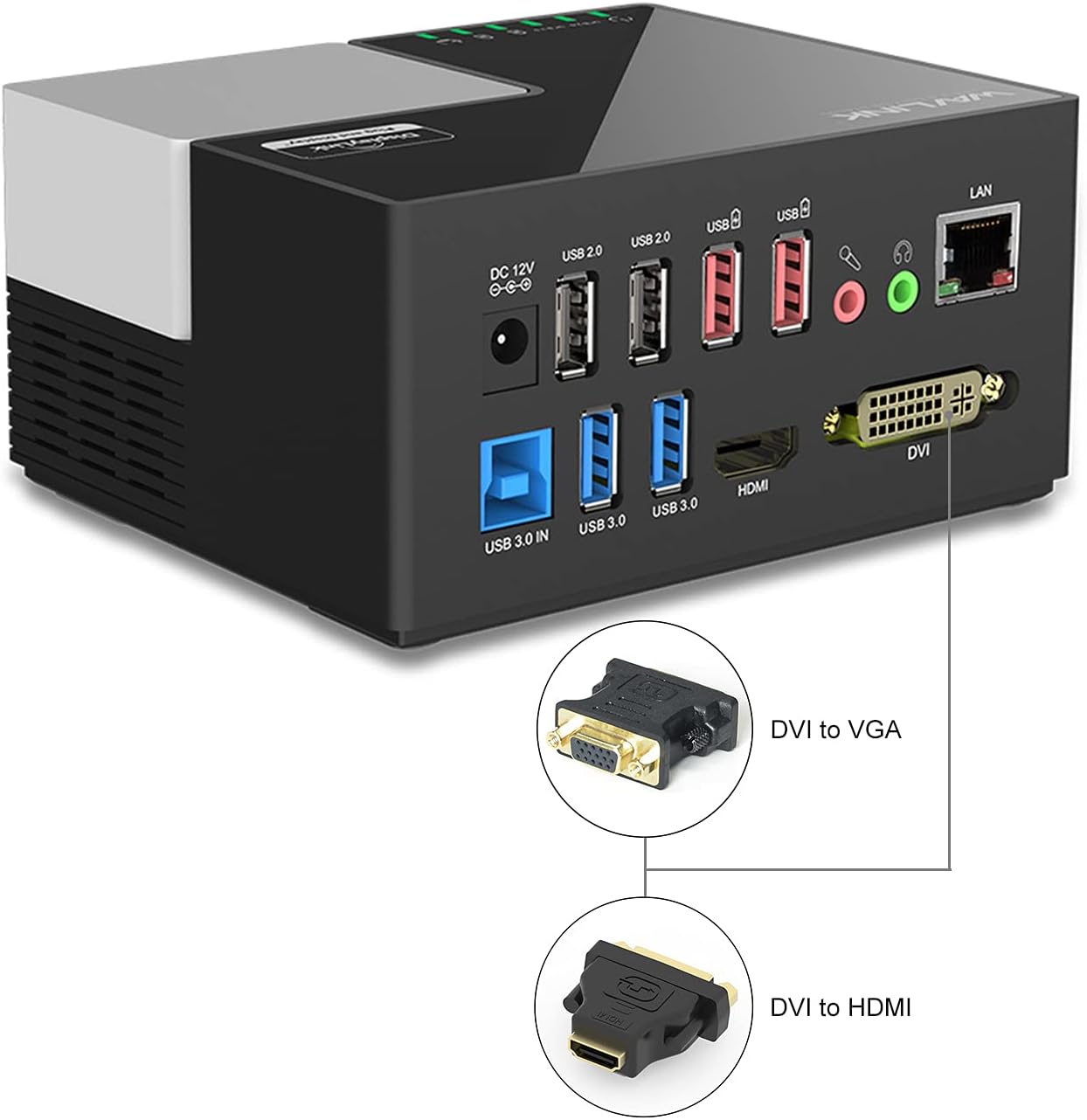 Thumbnail 3 de WAVLINK stacja dokująca USB 3.0/USB-C, dwa wyjścia wideo i Gigabit LAN