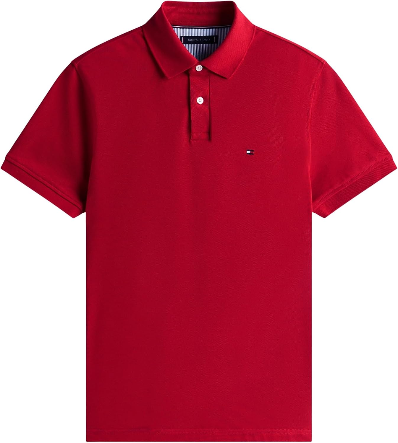 Detalle de Tommy Hilfiger Herren Poloshirt Kurzarm 1985 Regular Fit aus Bio-Baumwolle