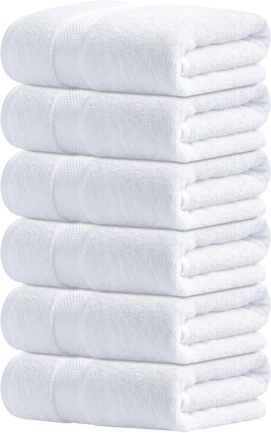 Infinitee Xclusives 100% Cotton Hand Towels, Set of 6, 16 x 28 Inches, 600 GSM