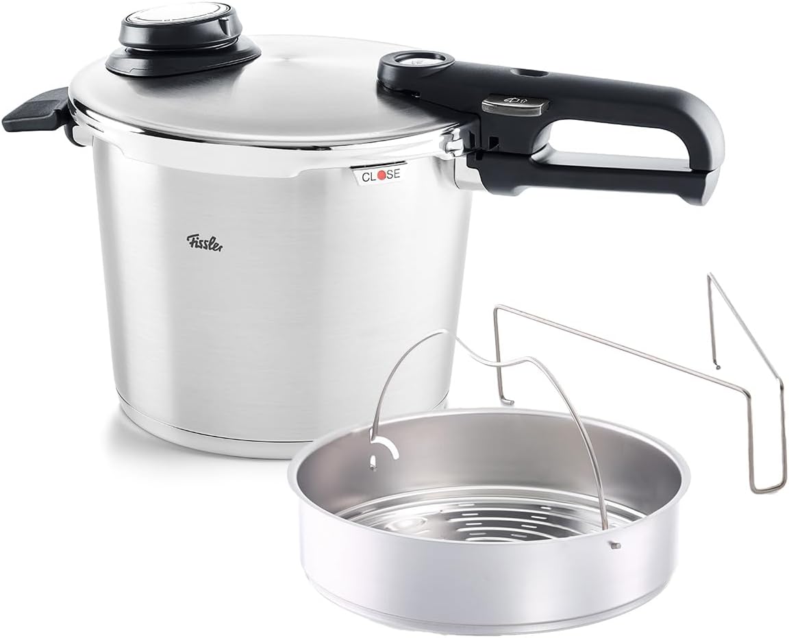 Fissler Vitavit Premium Schnellkochtopf (6 L, Ø 22 cm) aus Edelstahl – Made in Germany