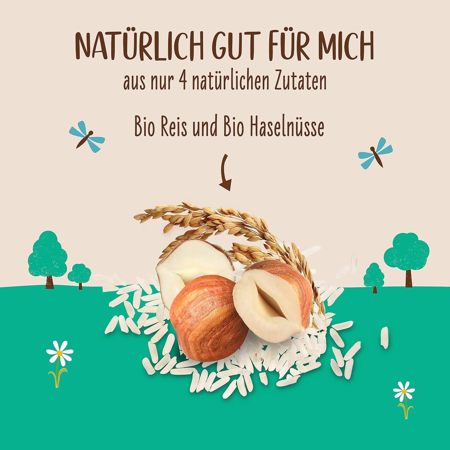Detalle de Allos Reis Haselnuss Drink – Pflanzliche Milchalternative, vegan und laktosefrei (1 L, 6er-Pack)