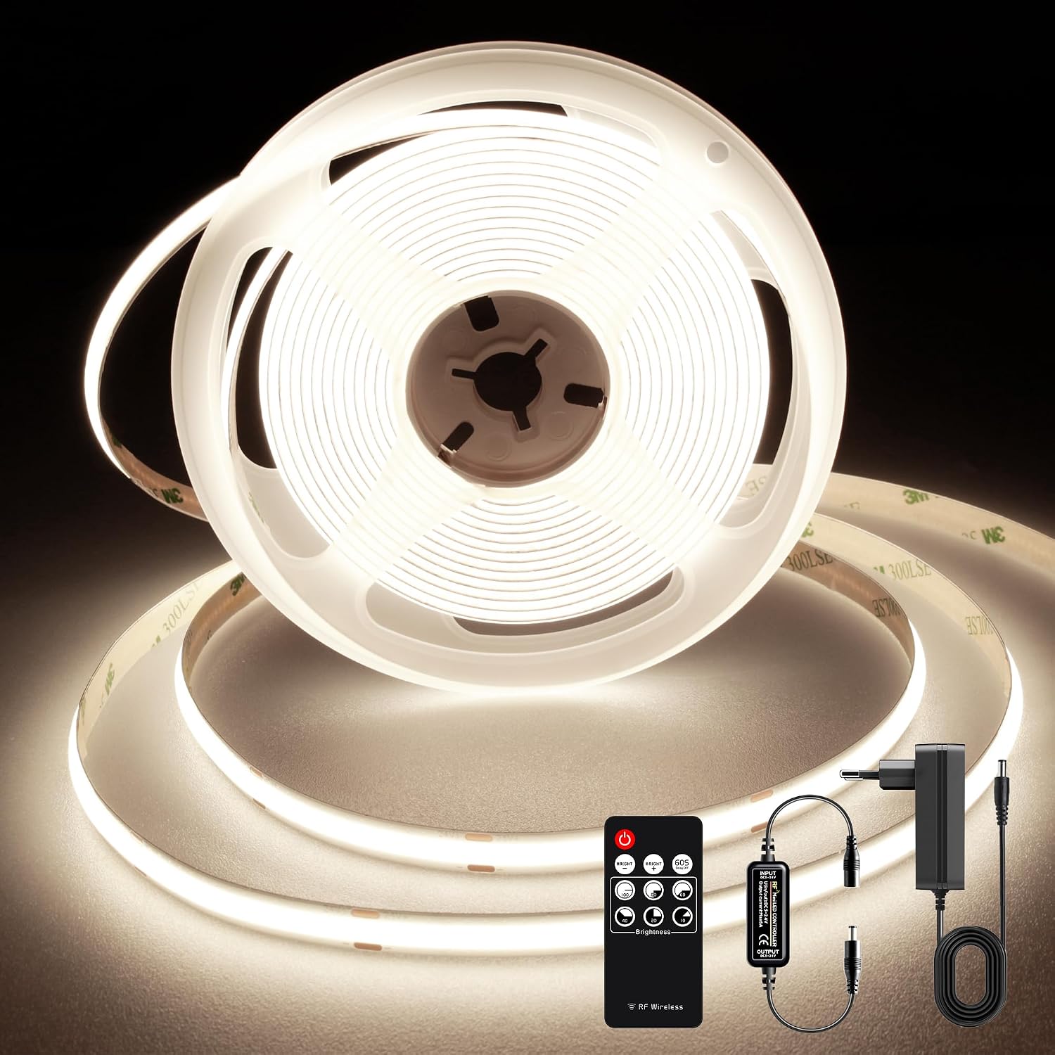 Detalle de TTWAY COB LED Streifen 2M 4000K Naturweiß