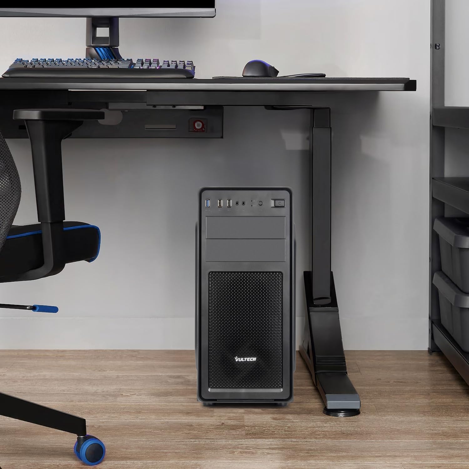 Detalle 2 de Vultech VCO-A2699 Mid Tower PC Case, Alloy Steel, USB 3.0 and USB 2.0