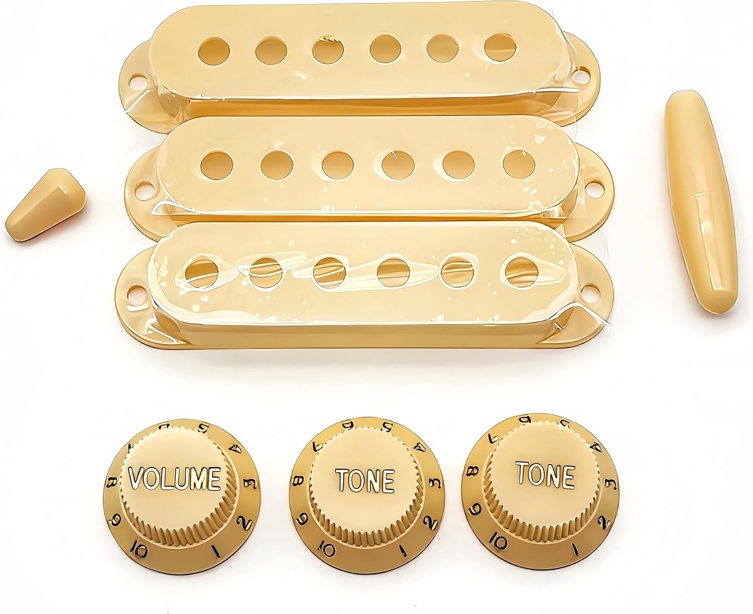 Detalle de Guitar Pickup Covers and Knobs Set, Cream