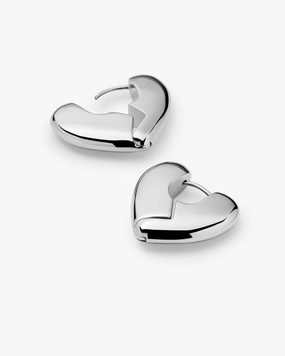 Thumbnail 6 de MUMREUES Ohrringe Damen – Kreis-Ohrringe mit Herzsilhouette, 14k vergoldet