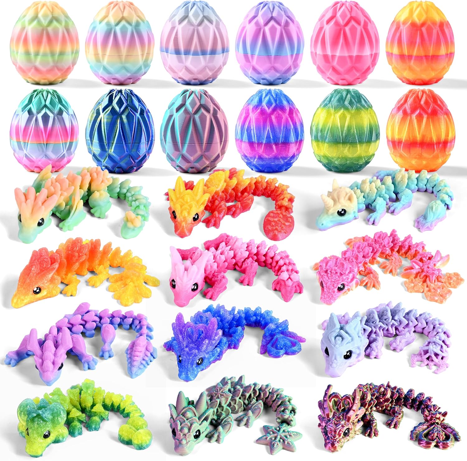 Detalle de Cybermaker dragon eggs 12-piece 3D printed