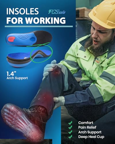 Detalle de PCSsole Semelles Orthopédiques de Soutien de la Voûte – Confort et Soutien pour Pieds Plats et Fasciite Plantaire