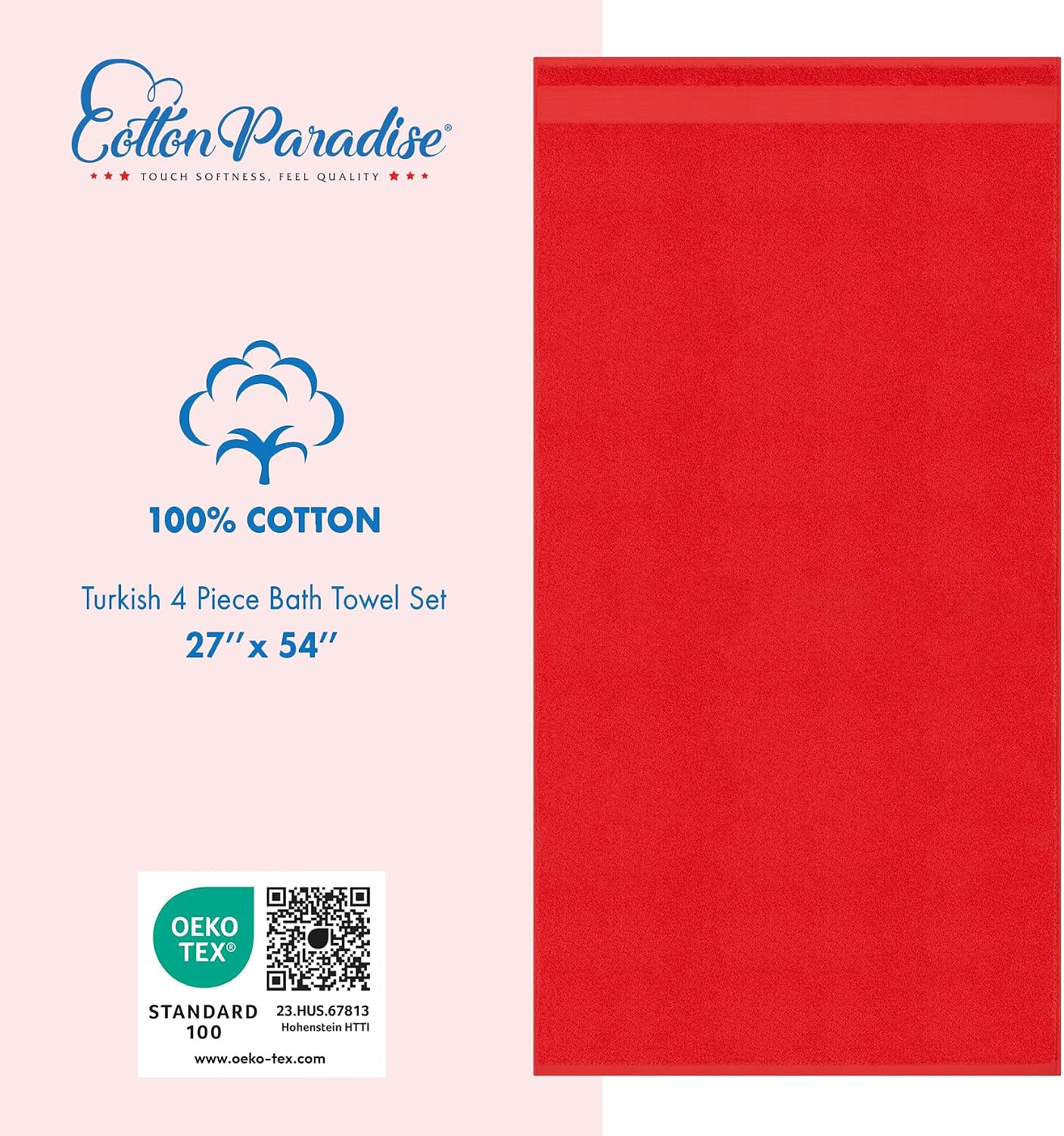 Thumbnail 3 de Cotton Paradise Turkish Bath Towels 27x54 in