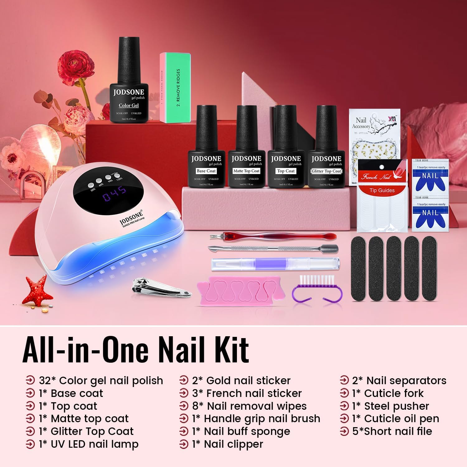 Detalle de JODSONE 36pz Kit Semipermanente 32 colori 💅
