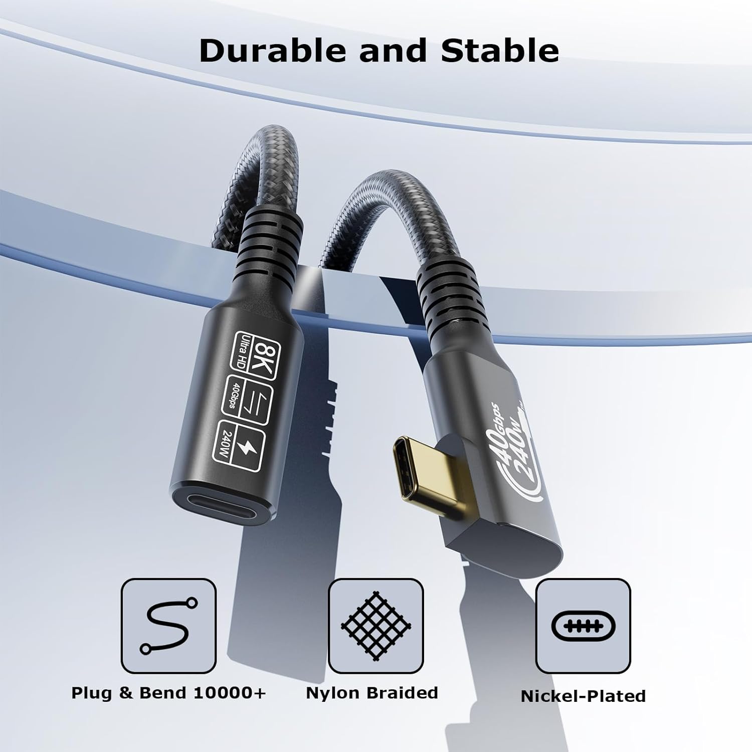 Thumbnail 1 de Cable Extensión USB 4 Thunderbolt 4 – Carga 240W, 40 Gbps ⚡