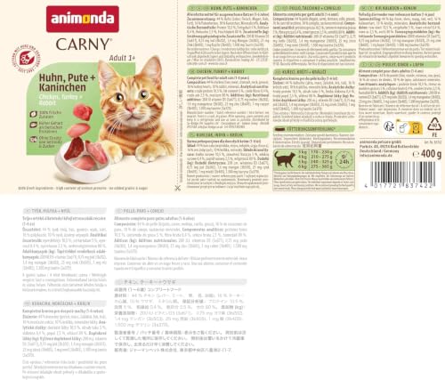 Thumbnail 5 de Animonda Carny Adult Nassfutter Huhn, Pute + Kaninchen – 6 x 400 g