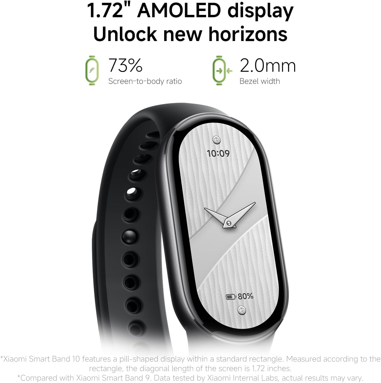 Detalle de Xiaomi Smart Band 10 1,72" AMOLED Fitness-Tracker