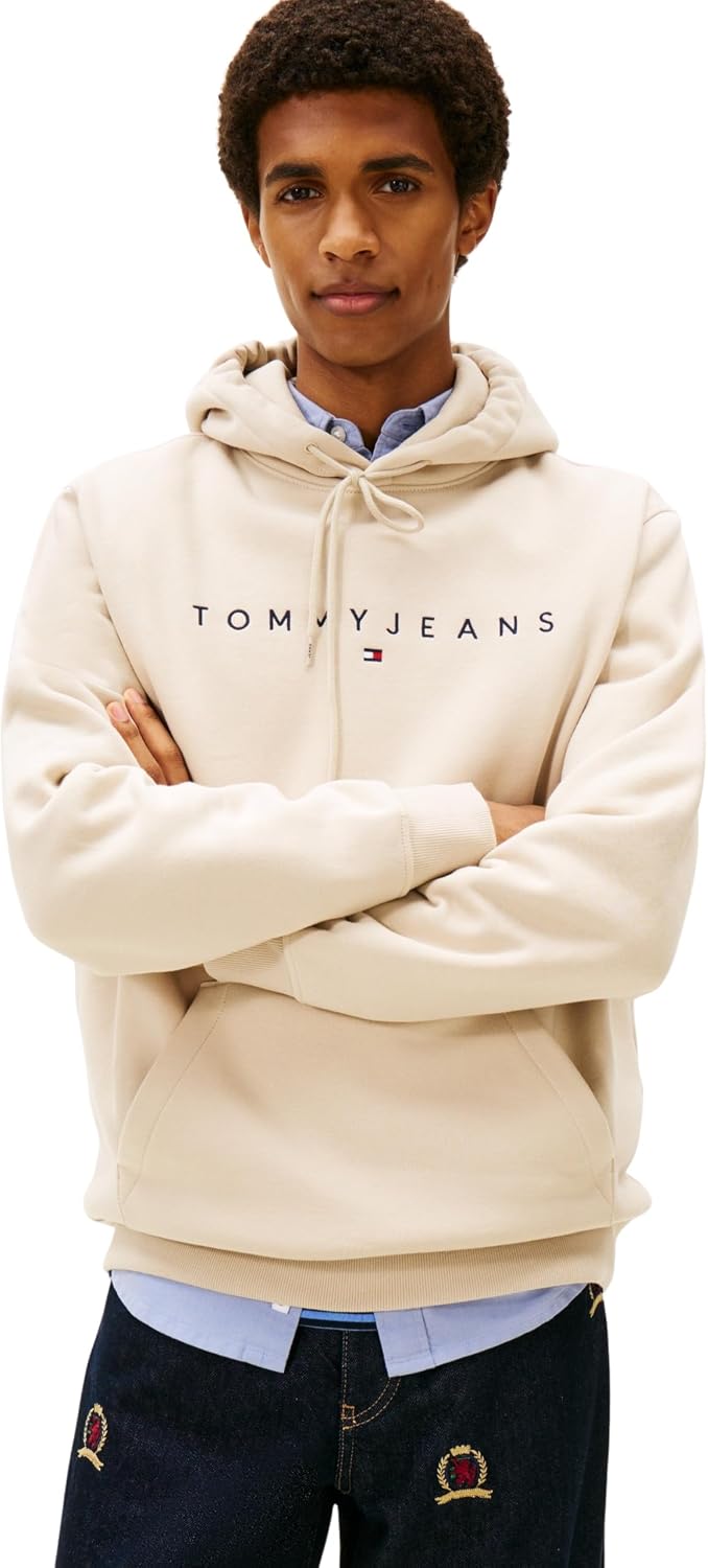 Detalle de Tommy Jeans Men's Hoodie – Classic Cotton Blend Fleece