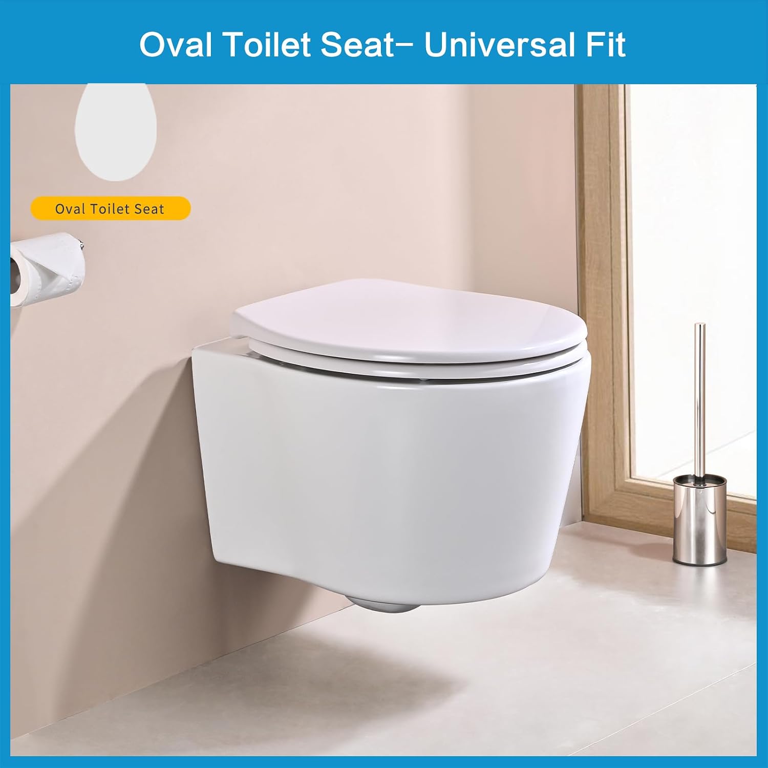 Thumbnail 1 de YEAUPE PRO Toilettendeckel mit Absenkautomatik, UV-beständiger WC-Sitz und Quick-Release (Urea-Duroplast, Weiß)