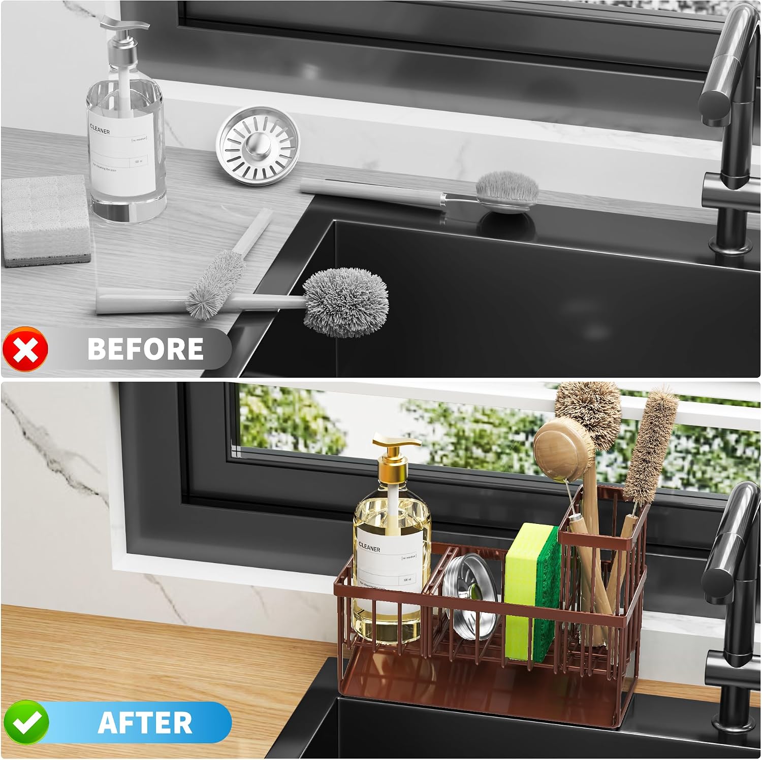 Thumbnail 5 de Cisily Kitchen Sink Caddy 23.5 cm storage