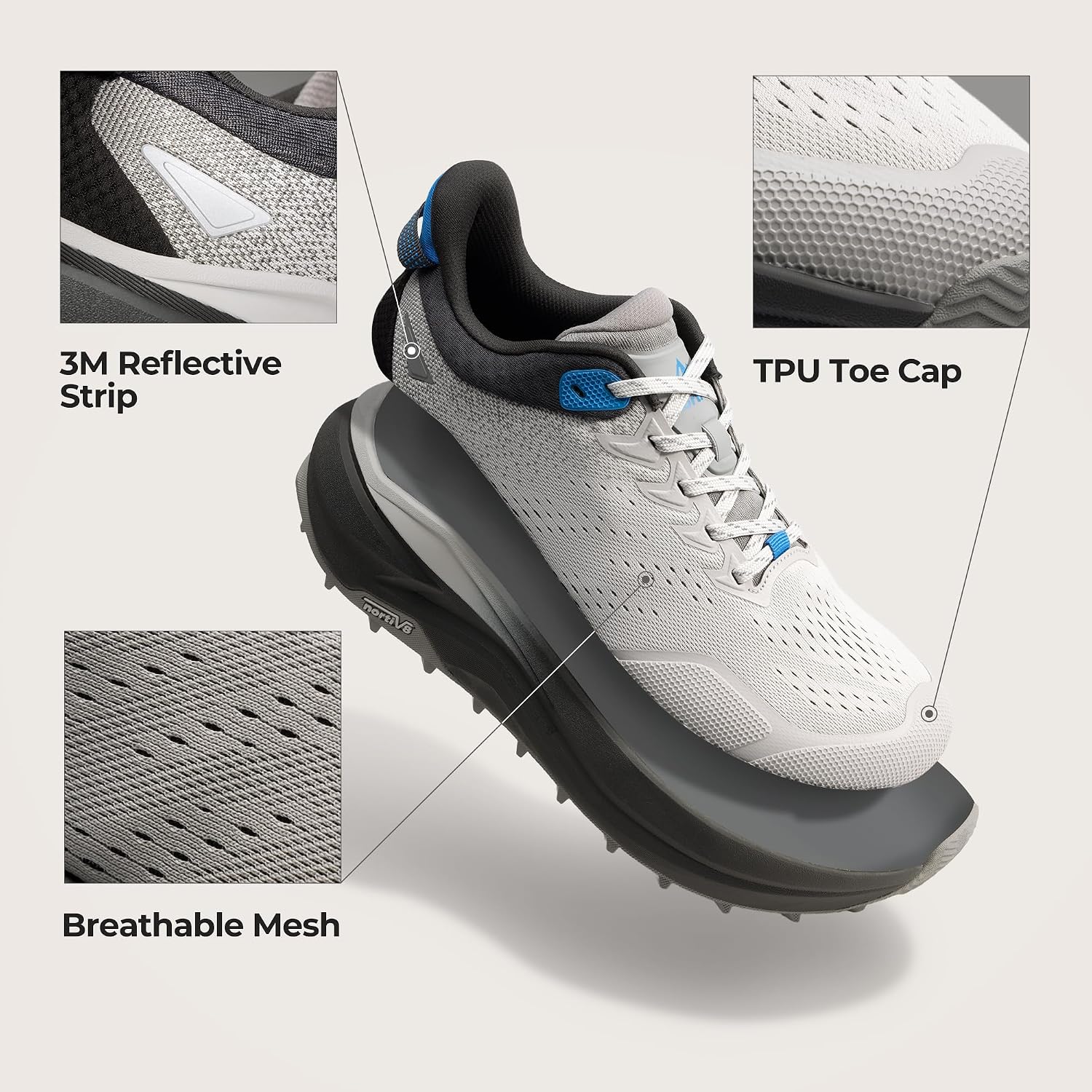 Thumbnail 5 de NORTIV 8 Whitney Wide Toe Box Trail Shoes