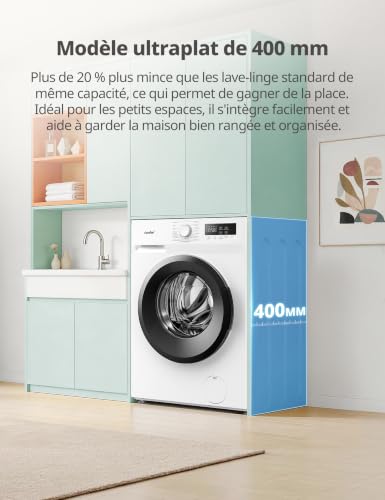 Thumbnail 4 de COMFEE' CFP01EW70W: Lave-linge 7 kg Ultra Slim 40 cm, efficacité A-10%