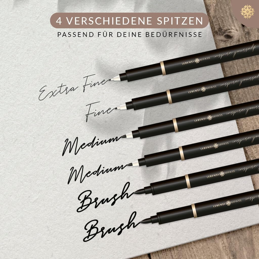 Thumbnail 6 de LEBENSKOMPASS Handlettering Stifte Set 6 🎨