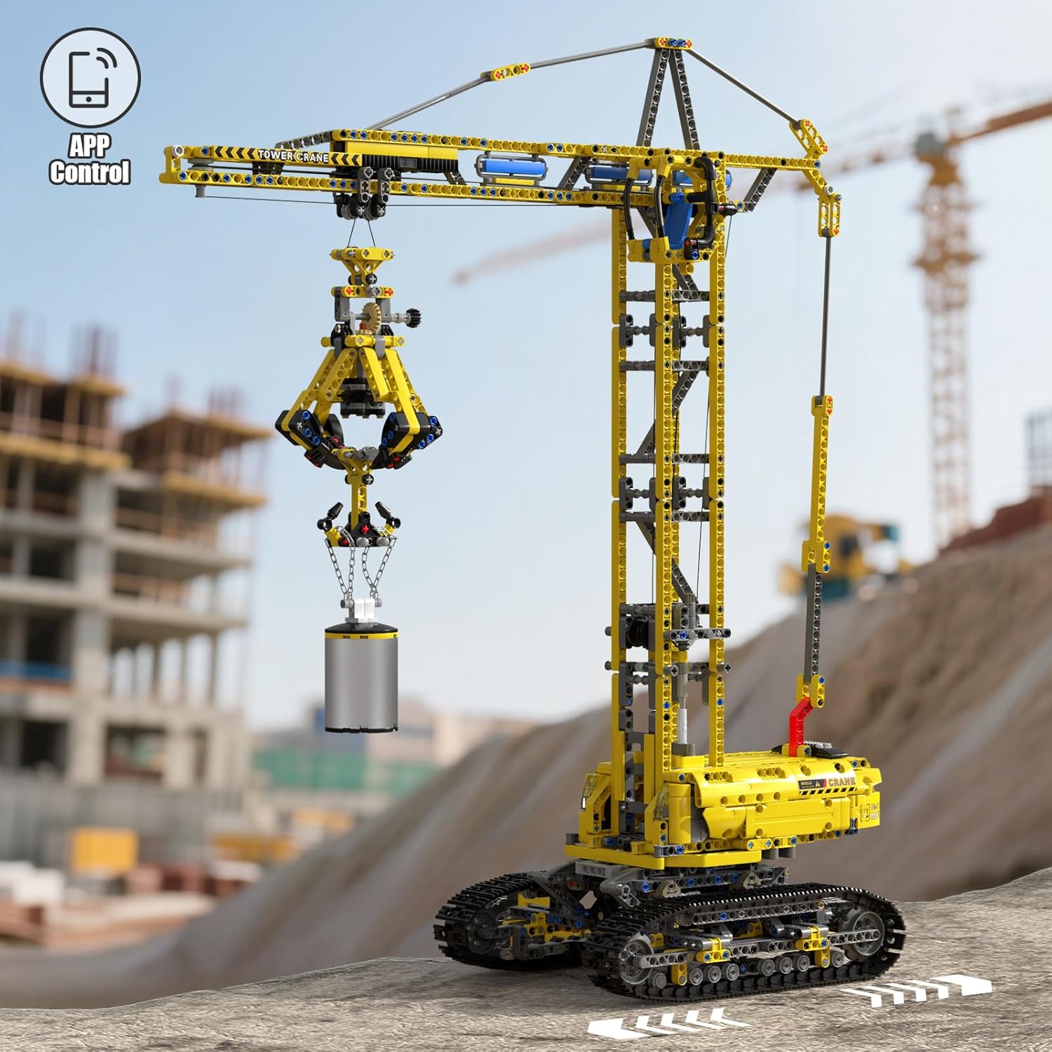 Thumbnail 1 de Mould King 17059 Technik Bagger Turmdrehkran – Klemmbausteine, 1731 Teile, 14+
