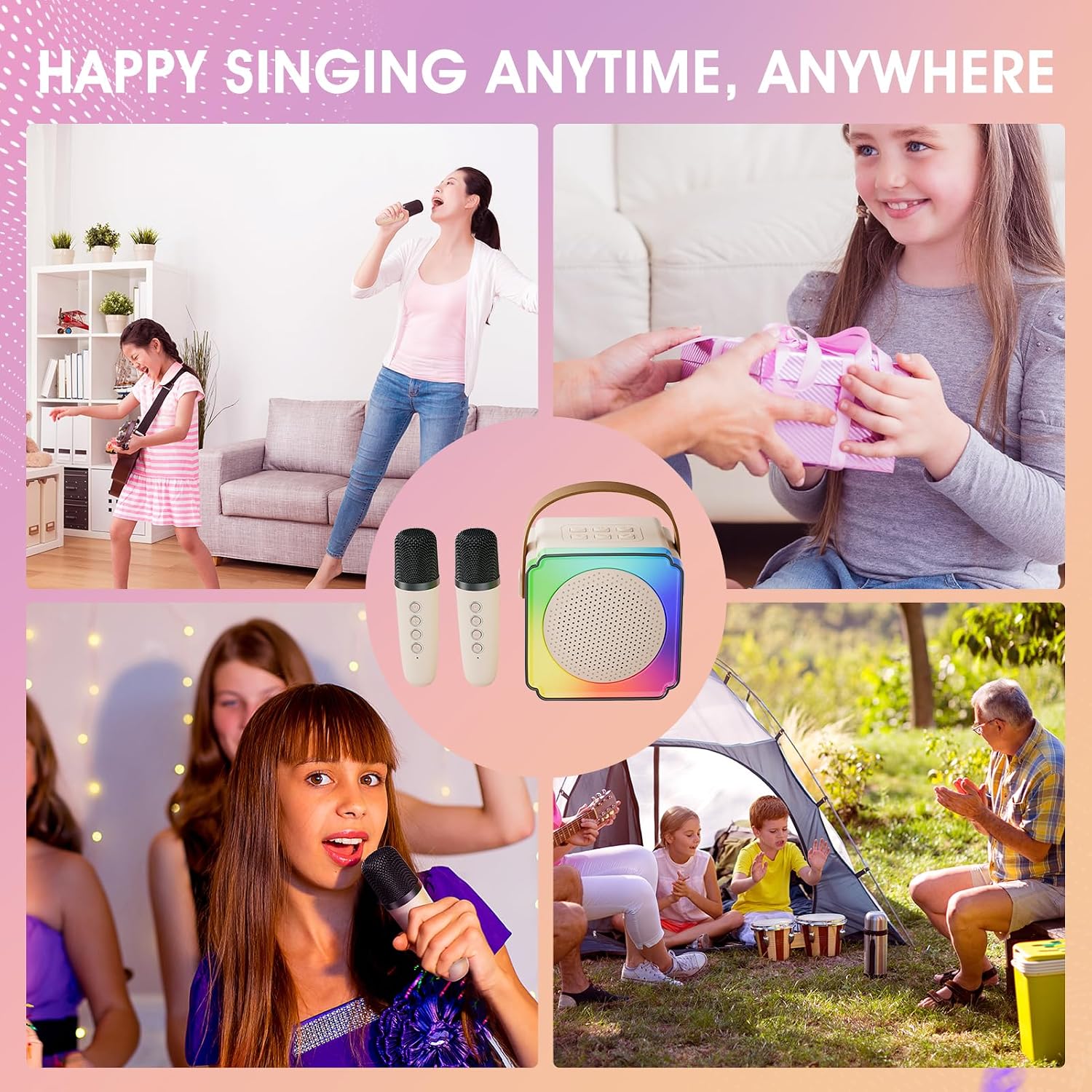 Thumbnail 6 de Lavliy Mini Karaoke Machine 2‑mic for Kids 🎤