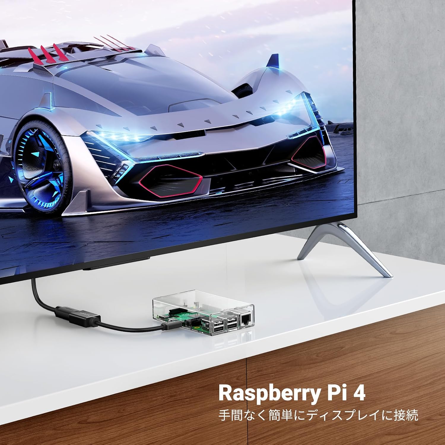 Detalle de UGREEN 20134JP Micro HDMI延長アダプター 20cm、4K・3D対応、金メッキ端子