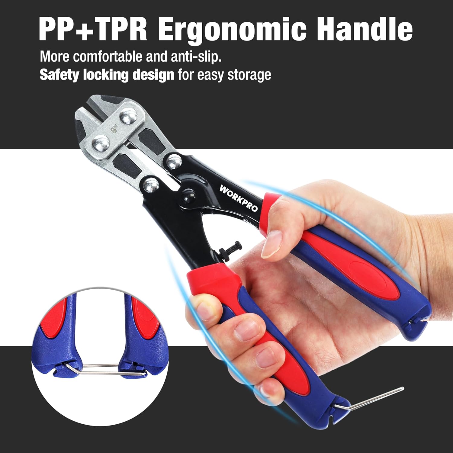 Thumbnail 3 de WORKPRO Mini Bolt Cutter 8 Inch