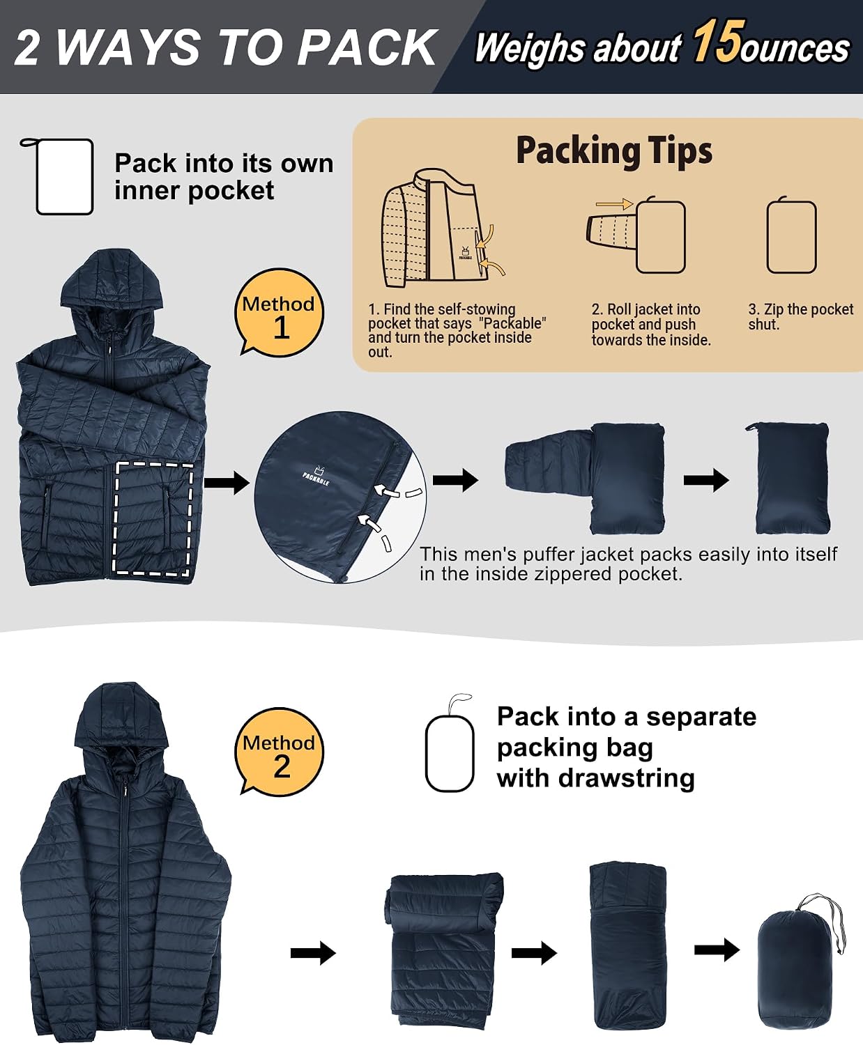 Thumbnail 4 de Outdoor Ventures Steppjacke Herren 3000 mm