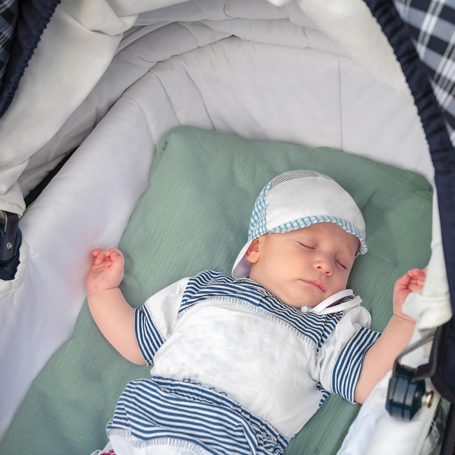 Thumbnail 5 de Huiguli 3 Pack Moses Basket Sheets in 100% Muslin Cotton (83×43 cm) — breathable, elastic fit