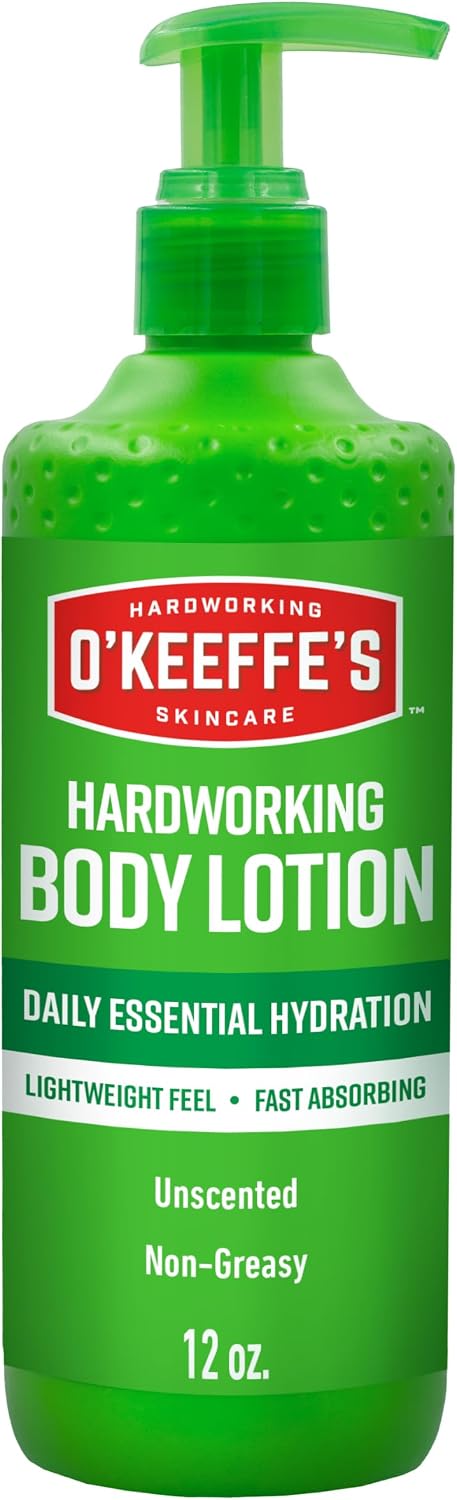 Detalle de O’Keeffe’s Hardworking Body Lotion: Daily Hydration for Dry Skin, 12 oz Pump