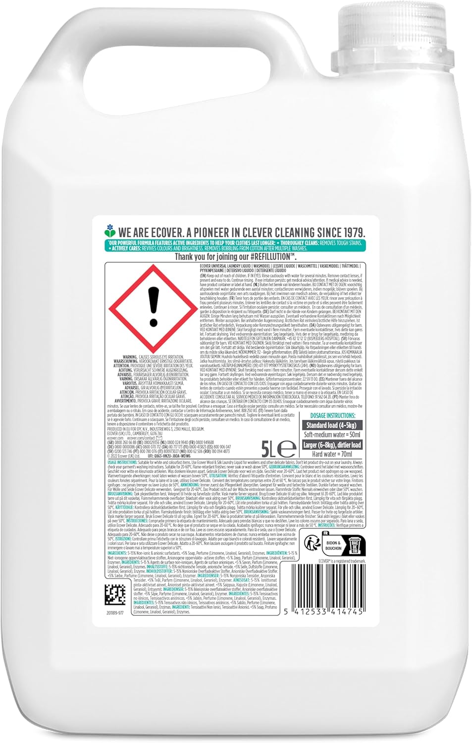 Thumbnail 1 de Ecover Lessive liquide 100 lavages
