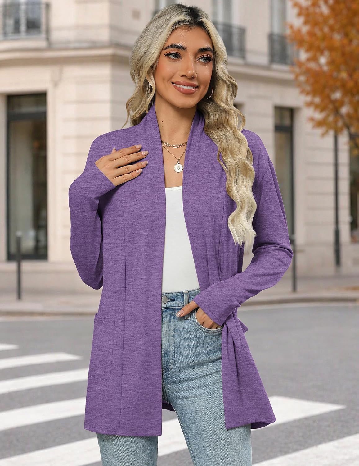 Detalle 2 de Zeagoo Women's Cardigan Lightweight