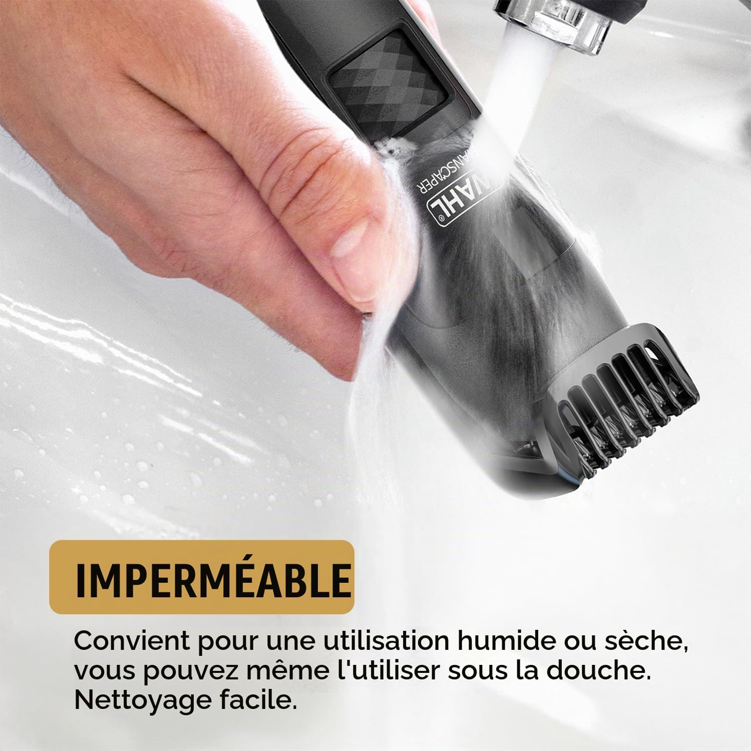 Detalle de Wahl Manscaper lichaamshaartrimmer met led, 20 trimlengtes en nat/drooggebruik
