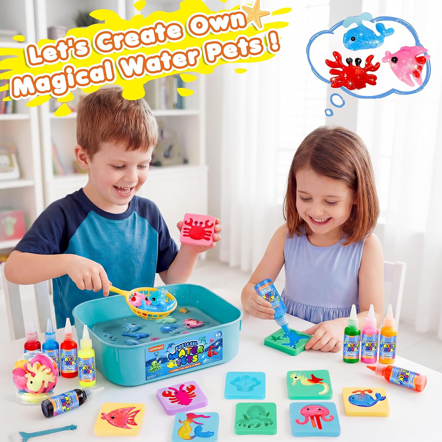 Detalle de URMYWO Magic Water Gel Toy Kit – DIY 3D Wasser-Gel Formen Set
