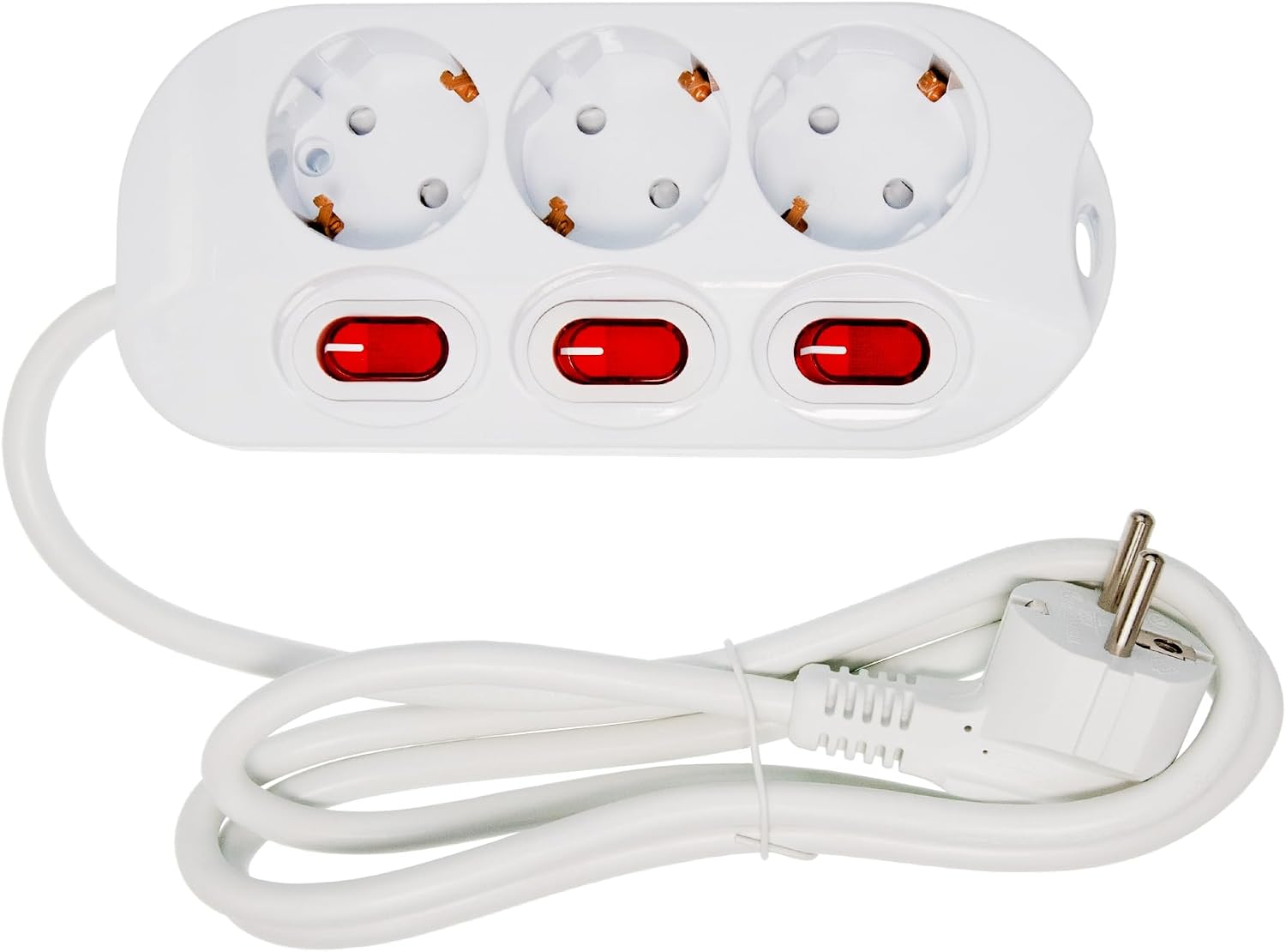Detalle 2 de Feletec 3-Fach Steckdosenleiste 1,5 m Kabel