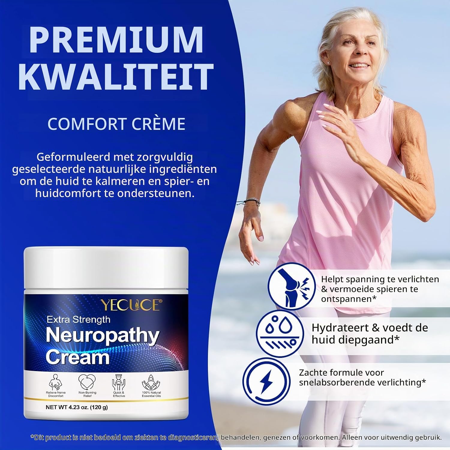 Detalle 1 de LEISGOTO neuropathiecrème met aloë vera, sheaboter en vitamine E, 120 g