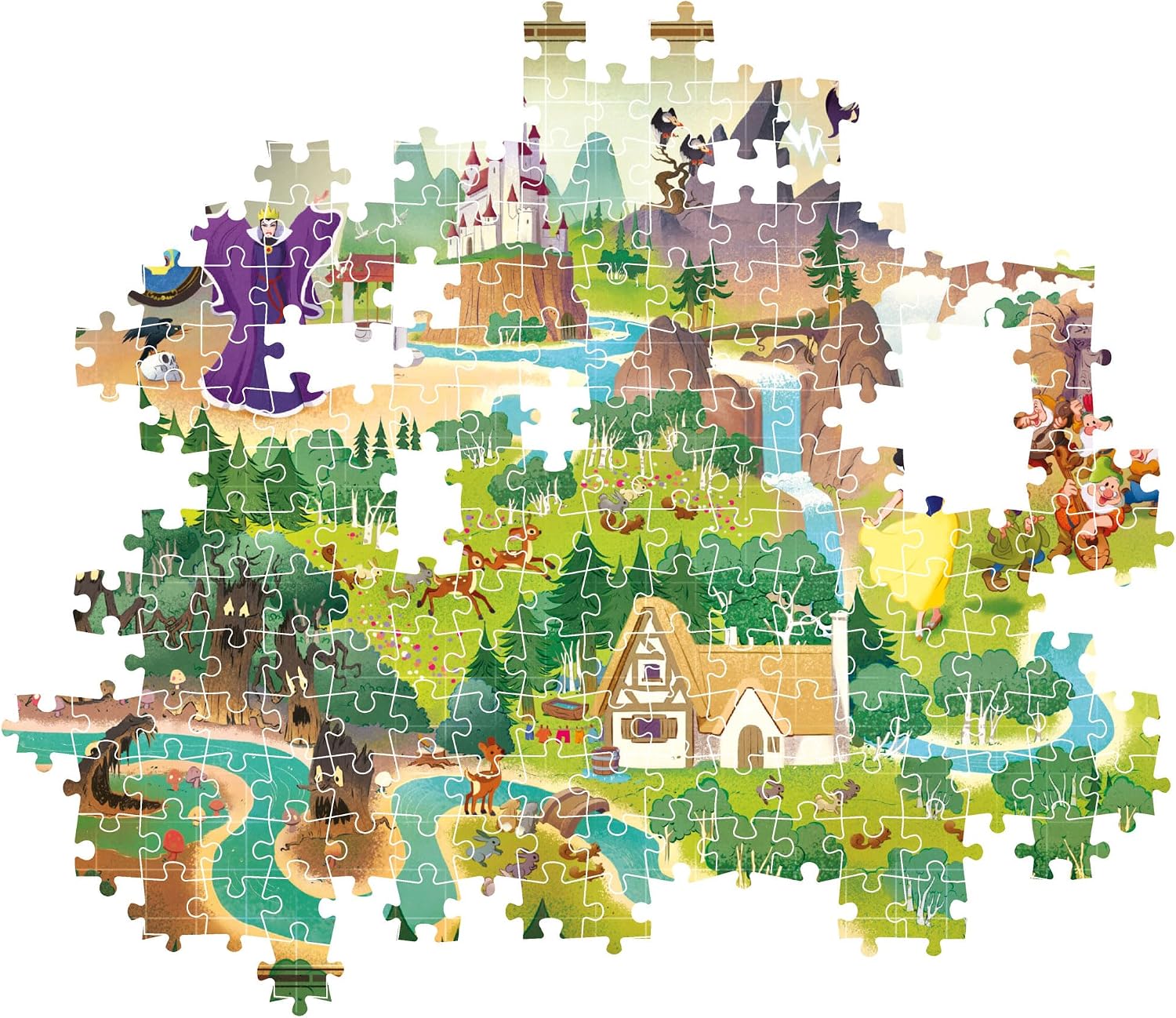 Thumbnail 4 de Clementoni Disney Story Maps Biancaneve 1000 pezzi (39814) puzzle adulti con poster, 70 x 50 cm