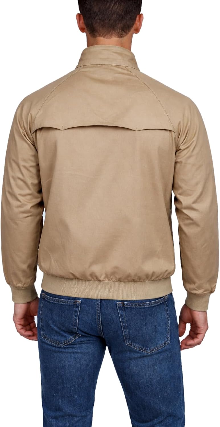 Thumbnail 1 de Xact Men’s Soft Cotton Harrington Bomber Jacket with Tartan Check Lining (Regular Fit)