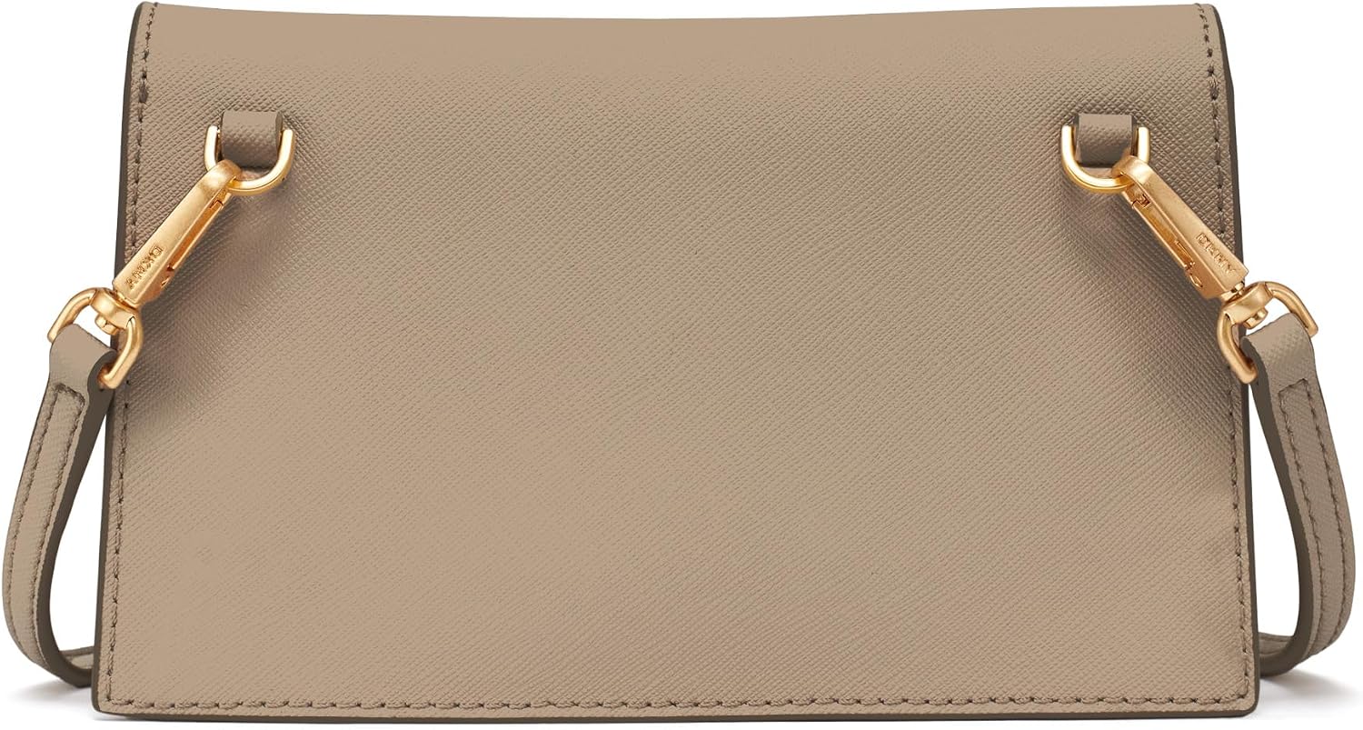 Detalle 2 de DKNY Avril Wallet on a String – Portefeuille sur Sac à Cordon pour Femmes (Cappuccino)