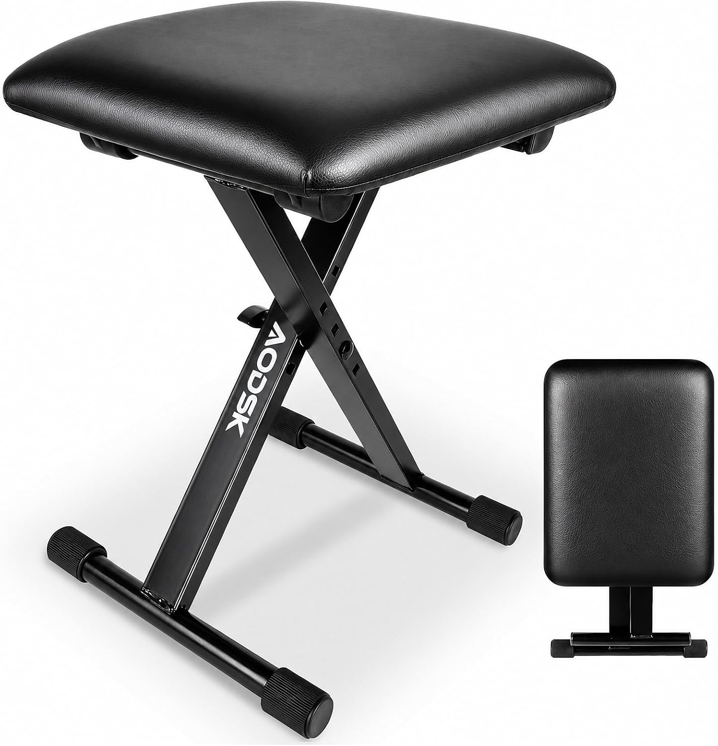 AODSK AS-X21 Keyboard Bench, Adjustable Folding X-Style with Padded Seat