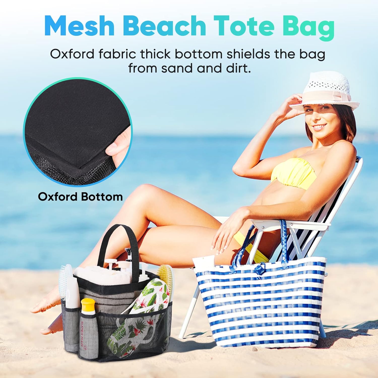 Detalle de EUDELE Mesh Shower Caddy Portable for College Dorm Essentials